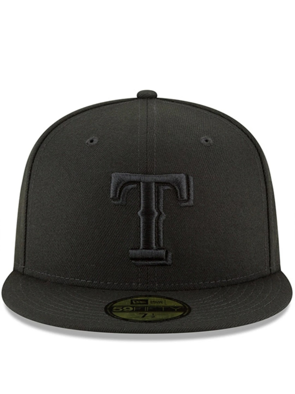 New Era Men’s Black Fitted Cap with Raised 'T' Logo Size 7 3/4